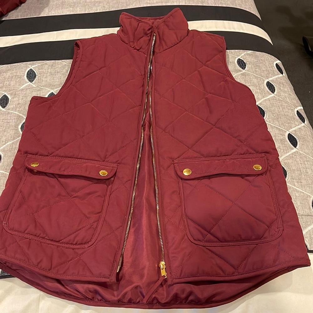 Burgundy vest
